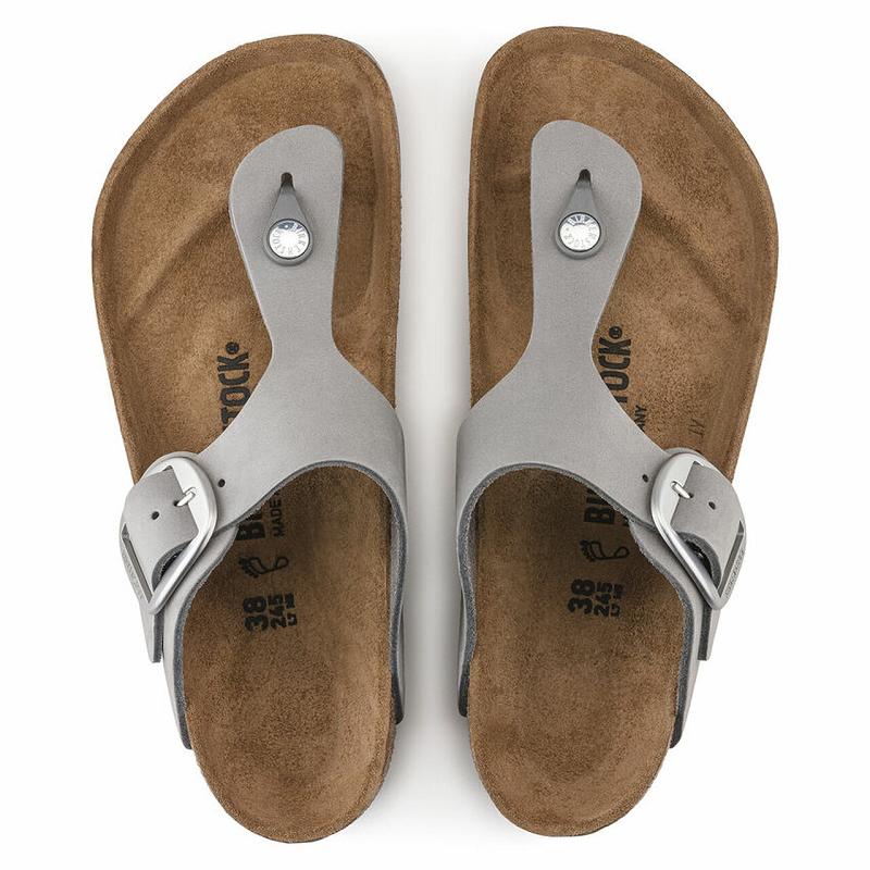 Gizeh Birkenstock Big Prackou Nubuck Kozene Damske Siva | SK 118NWY